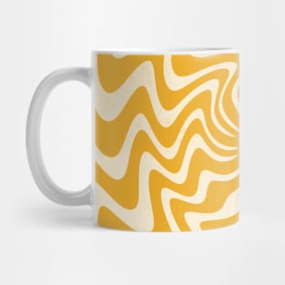 Retro 70s Swirl Spiral Banana Yellow Groovie Mug